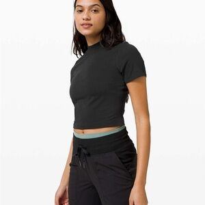 Lululemon Kitsilano Mock Neck Short Sleeve Tee Top